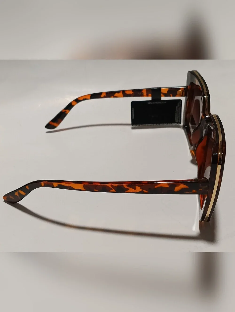 New Margaret Josephs Women's Oversized Square Tortoise Shell Sunglasses Brown.